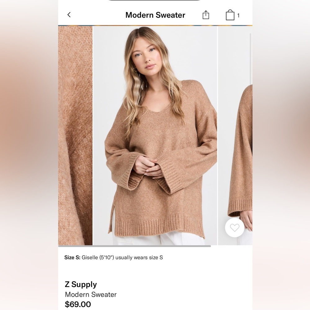 Z Supply Brown Sweater